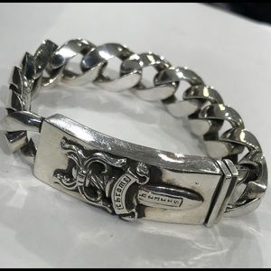 Chrome heart dagger ID bracelet